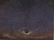 Karl friedrich schinkel Set Design for The Magic Flute:Starry Sky for the Queen of the Night (mk45) china oil painting reproduction